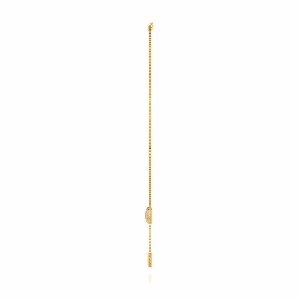 Vivacious Silver Necklace - Yellow Gold - Image 4