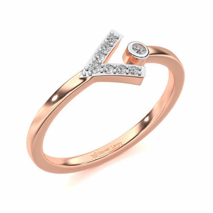 Vivacious Silver Ring - Rose Gold - Image 1