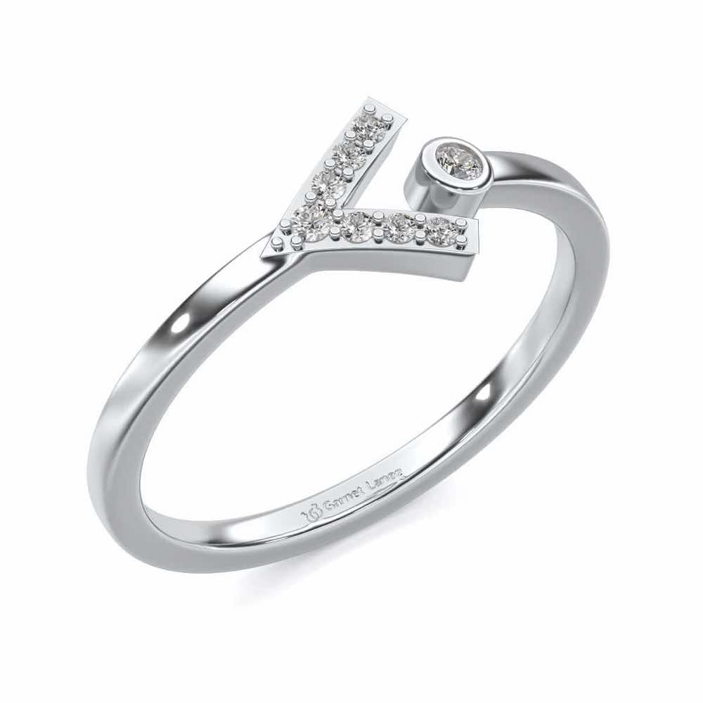 Vivacious Silver Ring - White Gold - Image 1