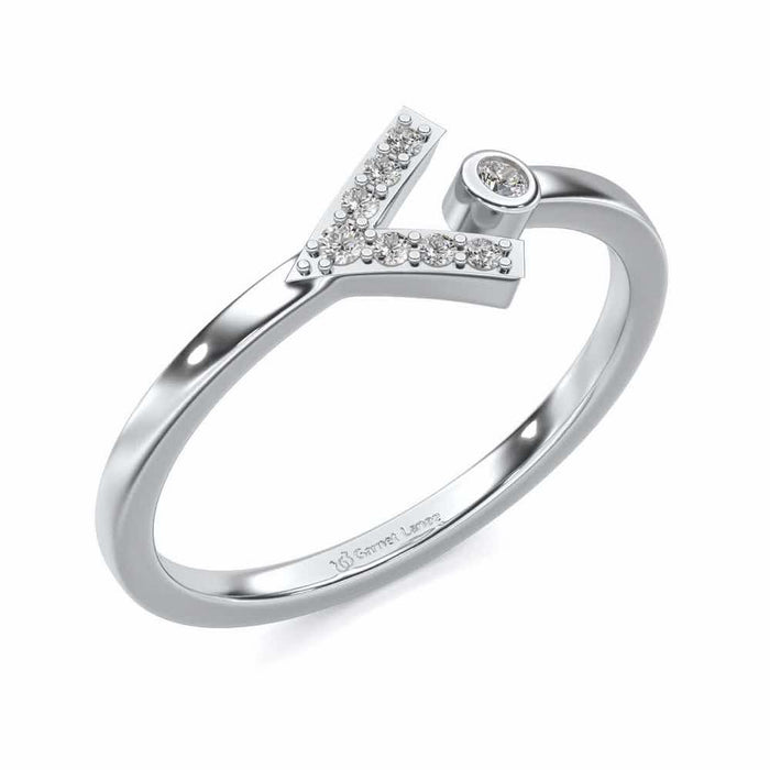 Vivacious Silver Ring - White Gold - Image 1