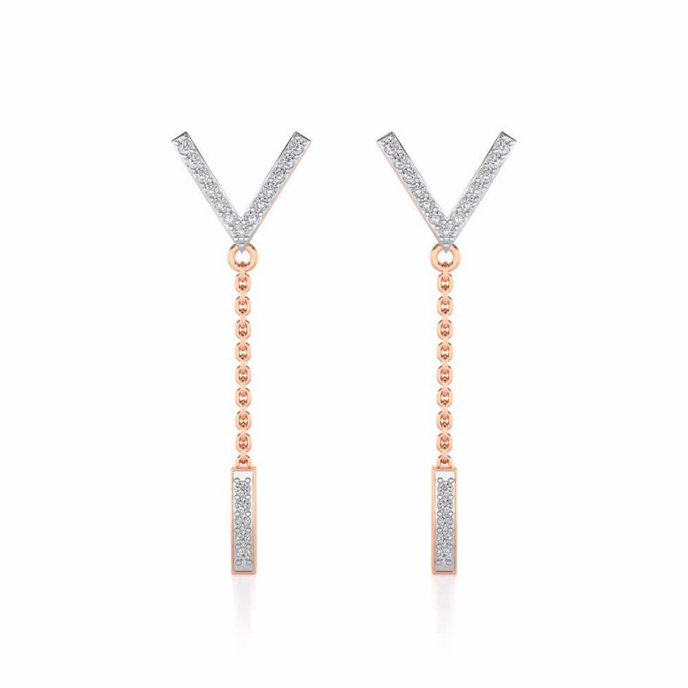 Vivacious Silver Earrings - Rose Gold - Image 1