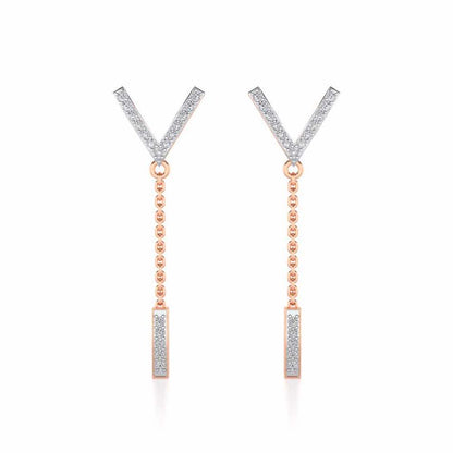 Vivacious Silver Earrings - Rose Gold - Image 1