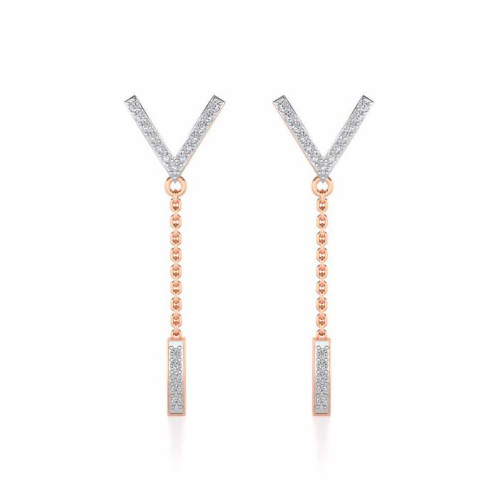 Vivacious Silver Earrings - Rose Gold - Image 1