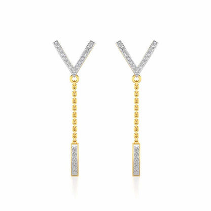 Vivacious Silver Earrings - Yellow Gold - Image 1
