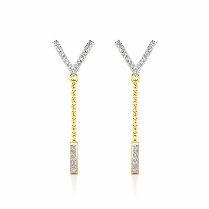 Vivacious Silver Earrings - Yellow Gold - Image 1