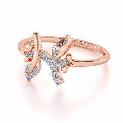 Vivacious Pieces Silver Ring - Rose Gold - Image 2
