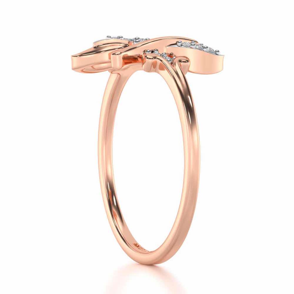 Vivacious Pieces Silver Ring - Rose Gold - Image 3