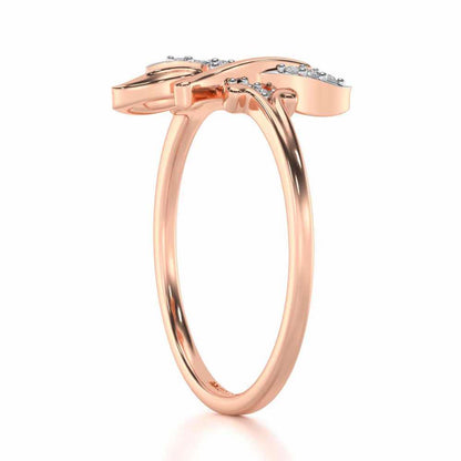Vivacious Pieces Silver Ring - Rose Gold - Image 3