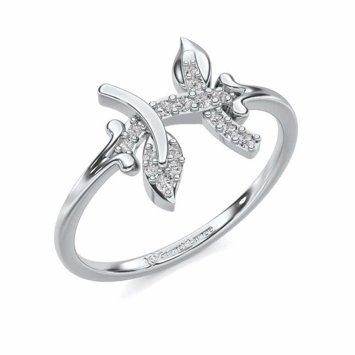Vivacious Pieces Silver Ring - White Gold - Image 1