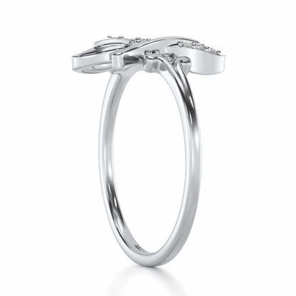 Vivacious Pieces Silver Ring - White Gold - Image 3