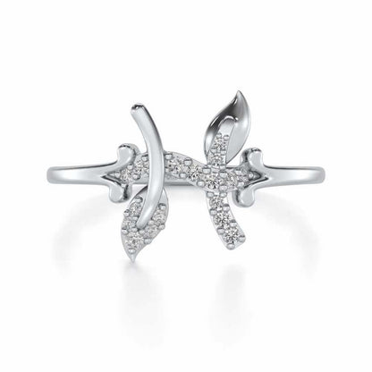 Vivacious Pieces Silver Ring - White Gold - Image 4