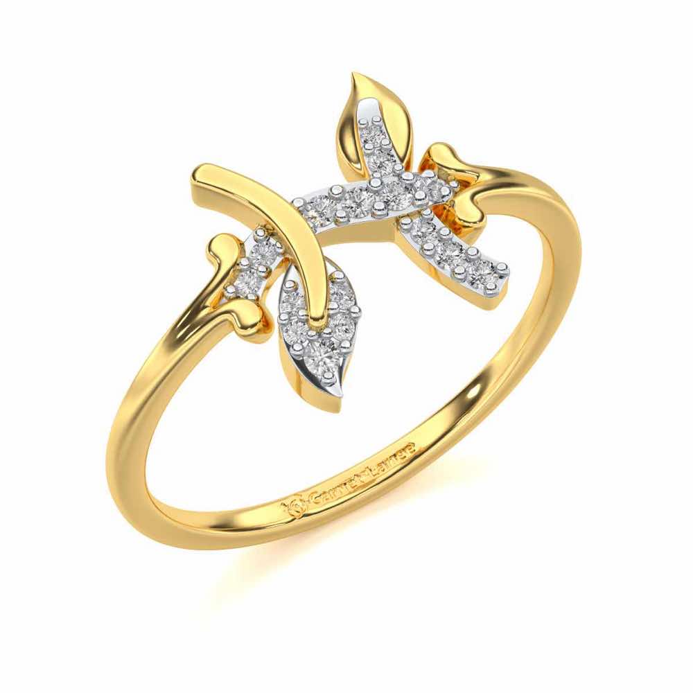 Vivacious Pieces Silver Ring - Yellow Gold - Image 1