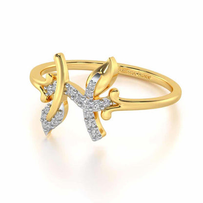 Vivacious Pieces Silver Ring - Yellow Gold - Image 2