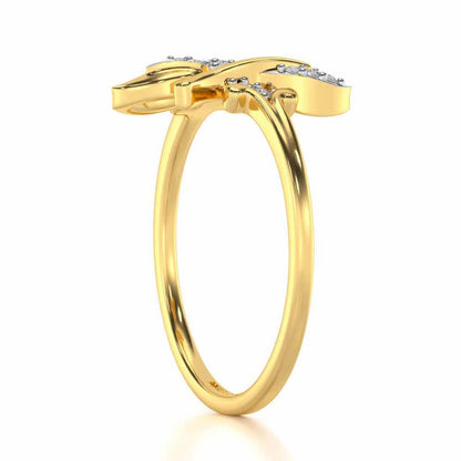 Vivacious Pieces Silver Ring - Yellow Gold - Image 3