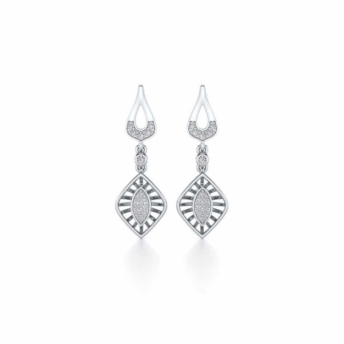 Voila Earring Drops - White Gold - Image 1