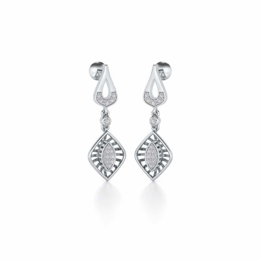Voila Earring Drops - White Gold - Image 2
