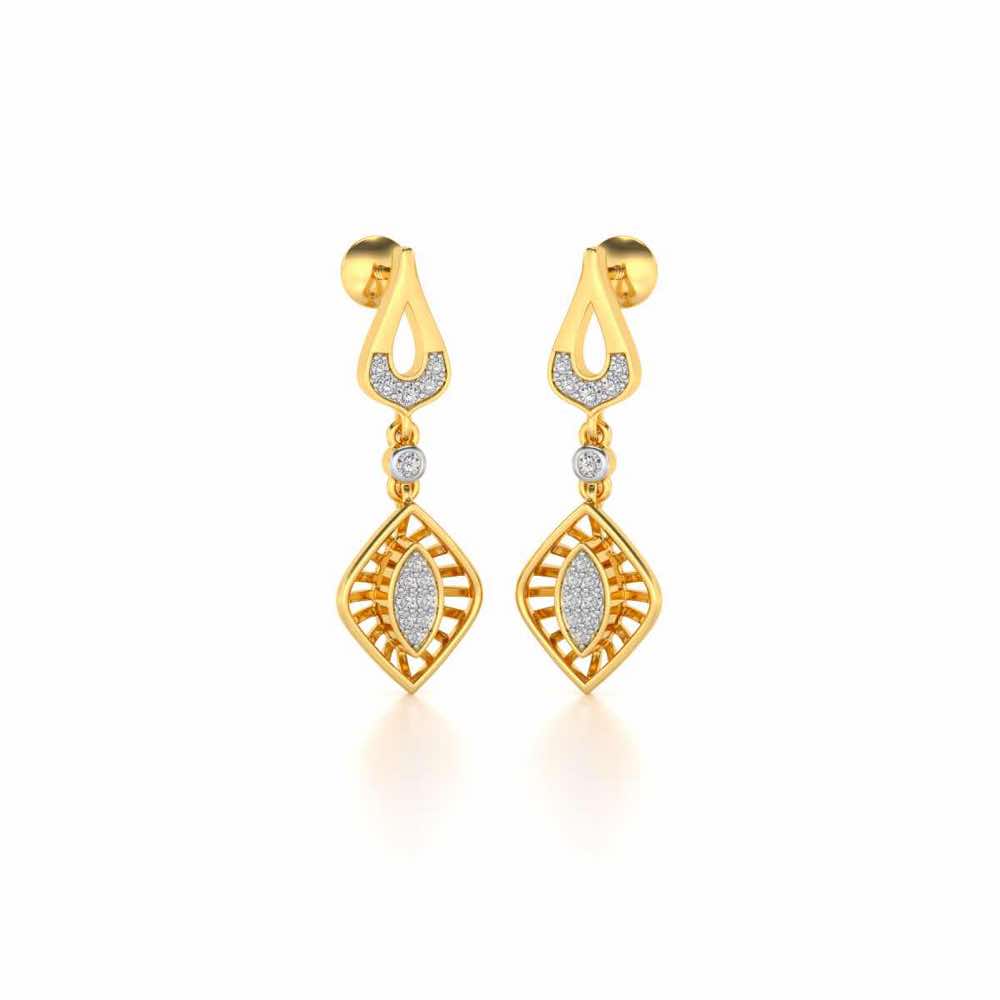Voila Earring Drops - Yellow Gold - Image 2