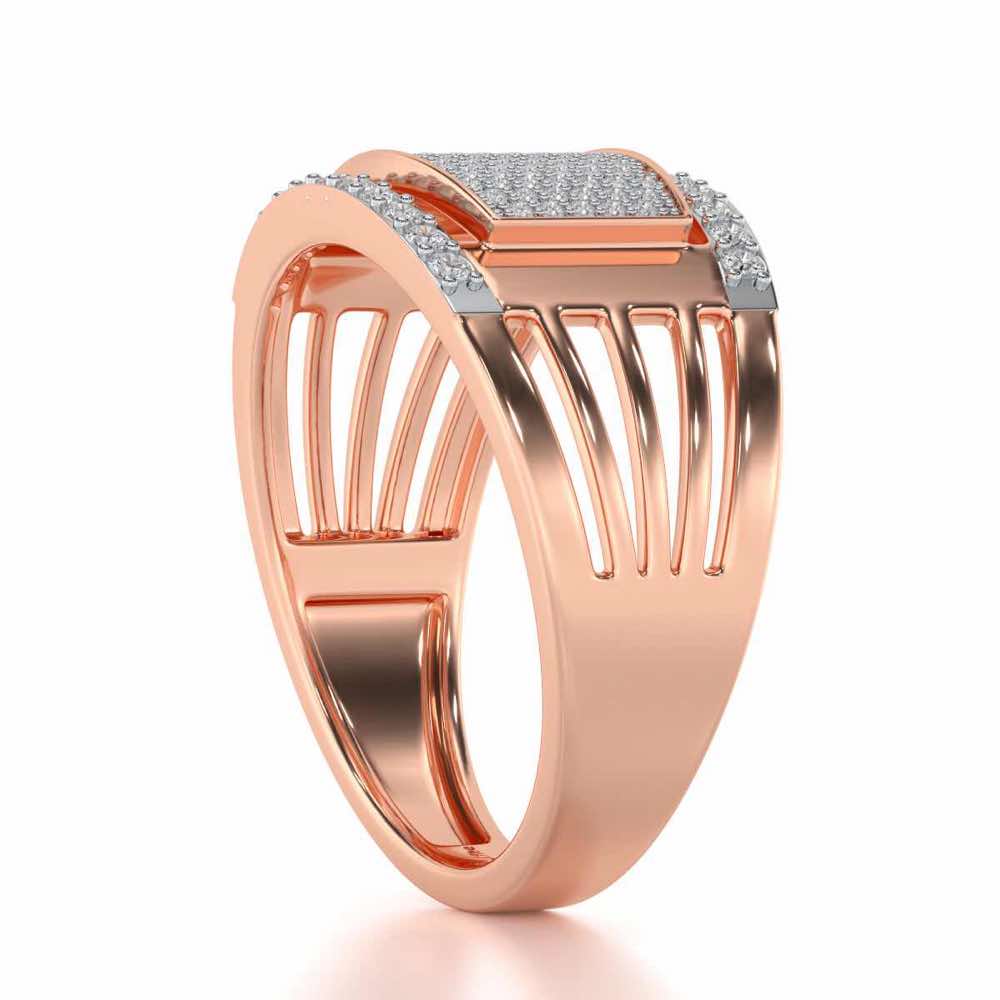 Vouchsafe Silver Ring For Men - Rose Gold - Image 3