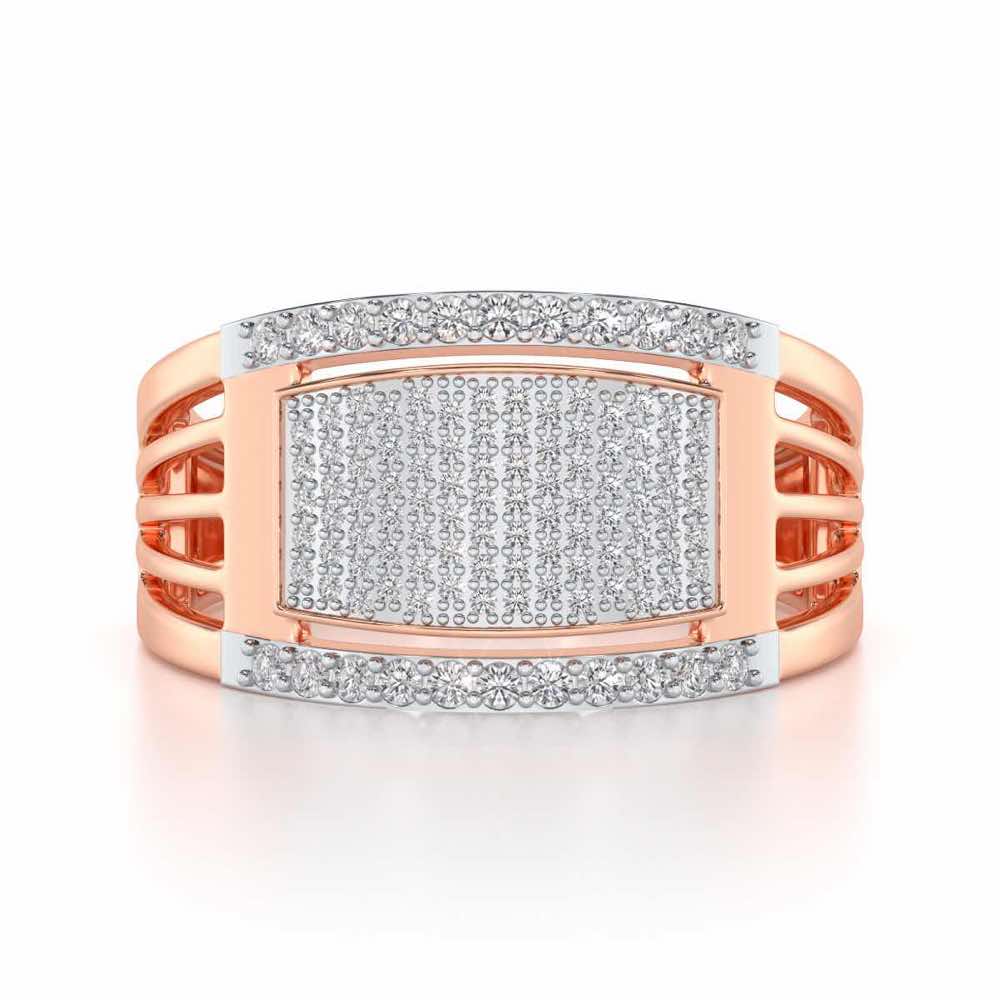 Vouchsafe Silver Ring For Men - Rose Gold - Image 4