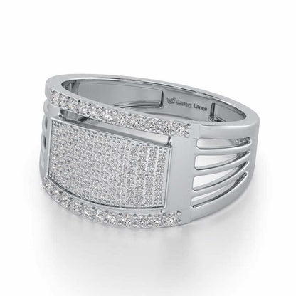 Vouchsafe Silver Ring For Men - White Gold - Image 2