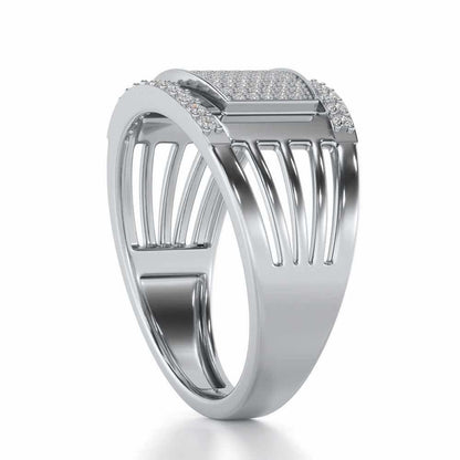 Vouchsafe Silver Ring For Men - White Gold - Image 3