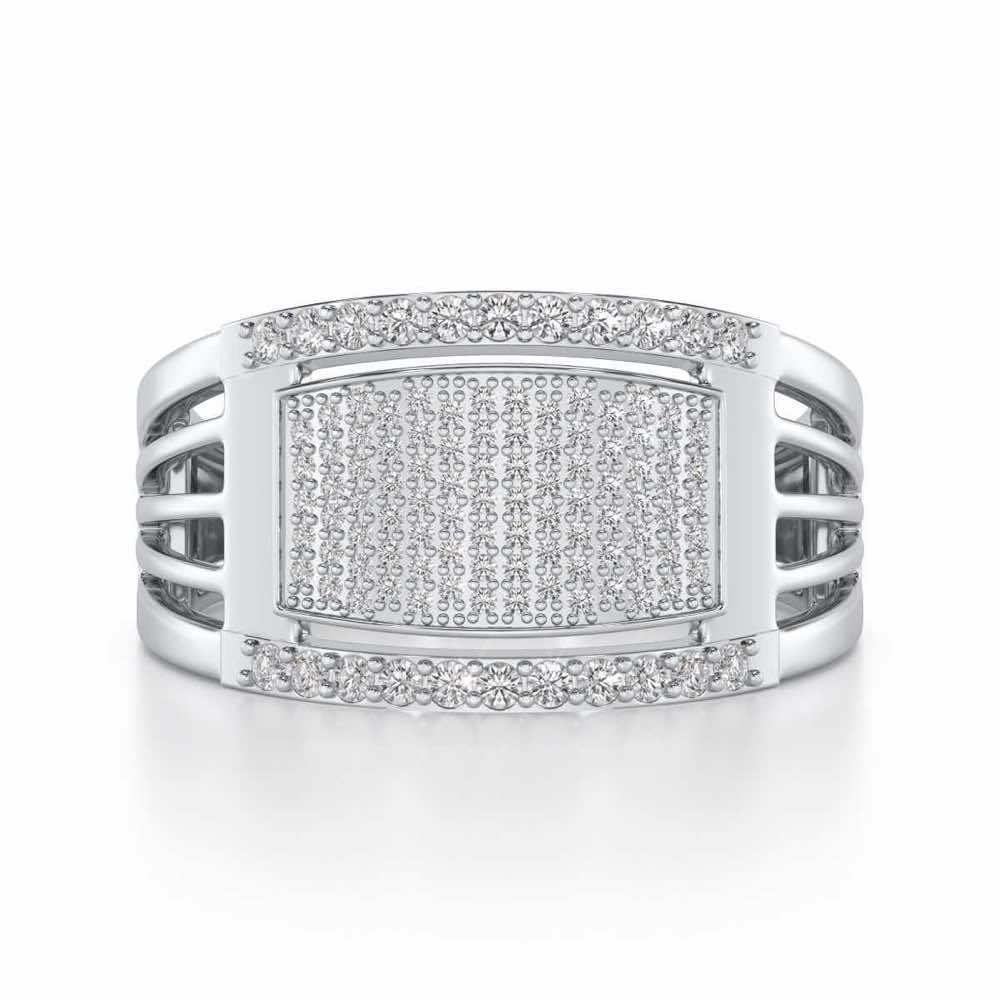 Vouchsafe Silver Ring For Men - White Gold - Image 4