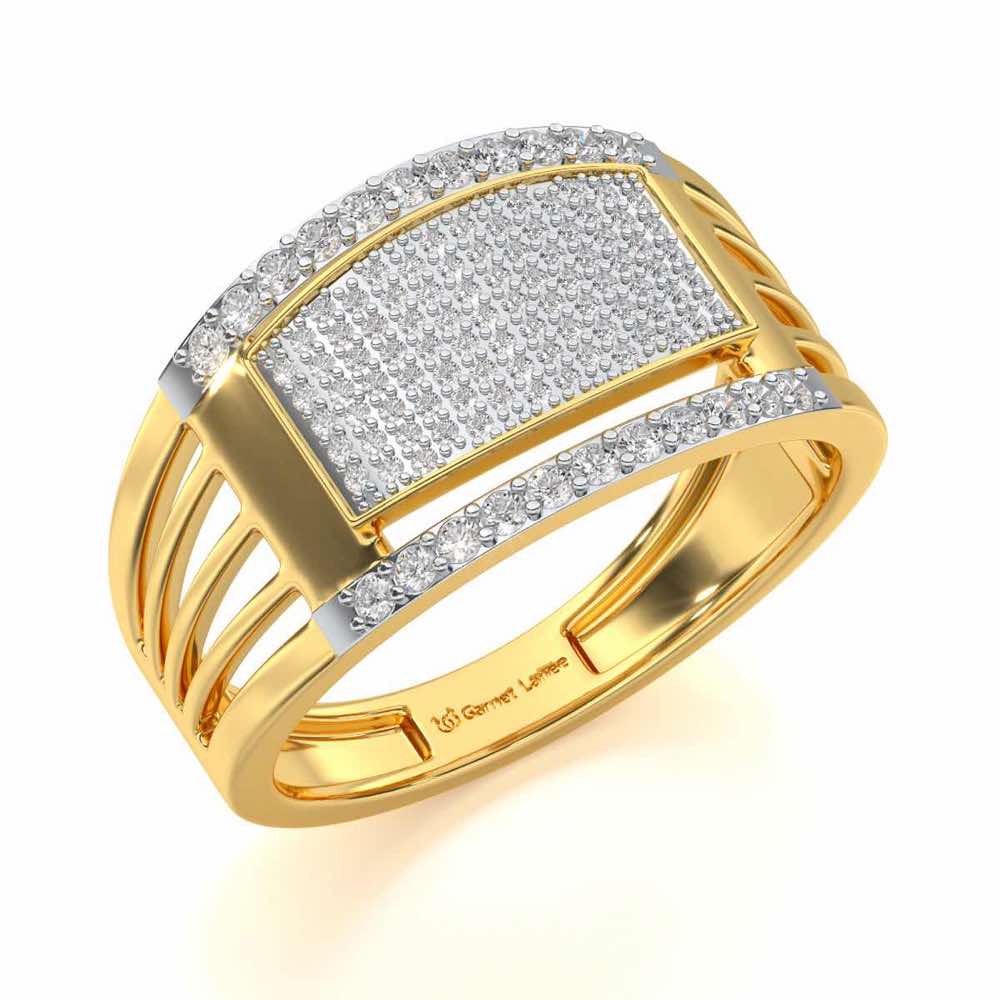 Vouchsafe Silver Ring For Men - Yellow Gold - Image 1