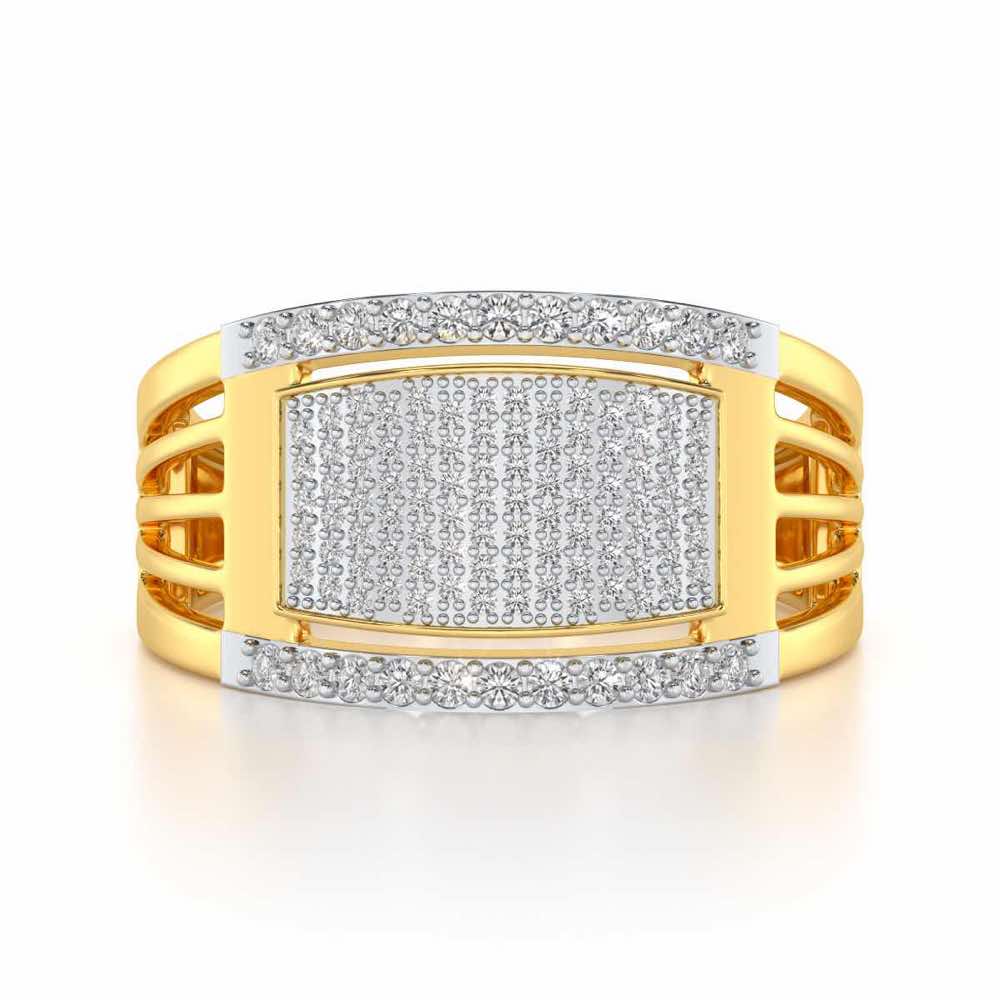 Vouchsafe Silver Ring For Men - Yellow Gold - Image 4