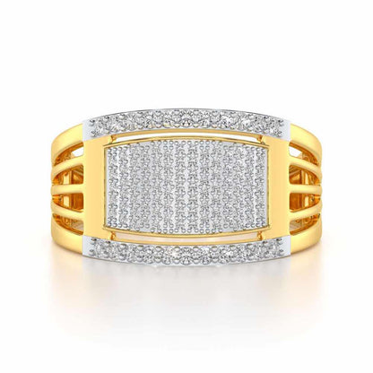 Vouchsafe Silver Ring For Men - Yellow Gold - Image 4