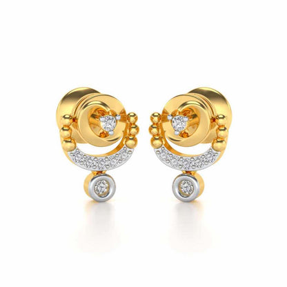 Vrindha Silver Earrings - Yellow Gold - Image 1