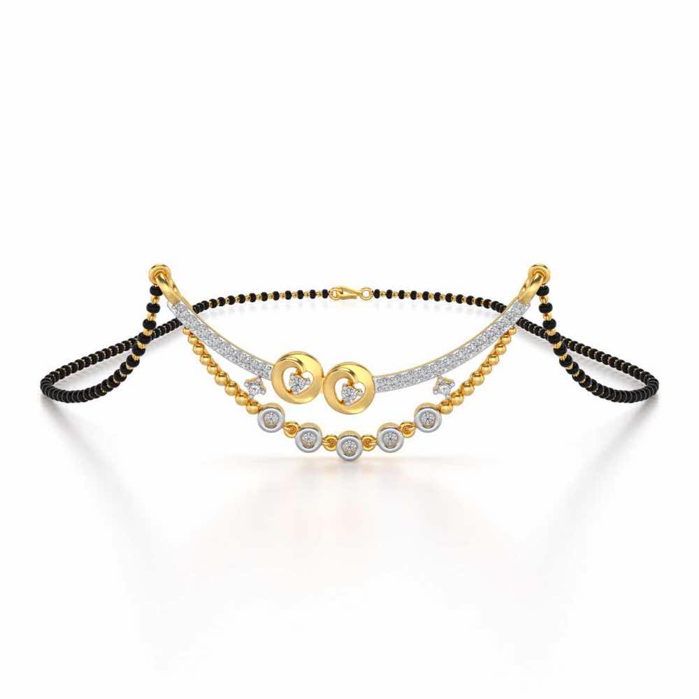Vrindha Silver Mangalsutra - Yellow Gold - Image 1