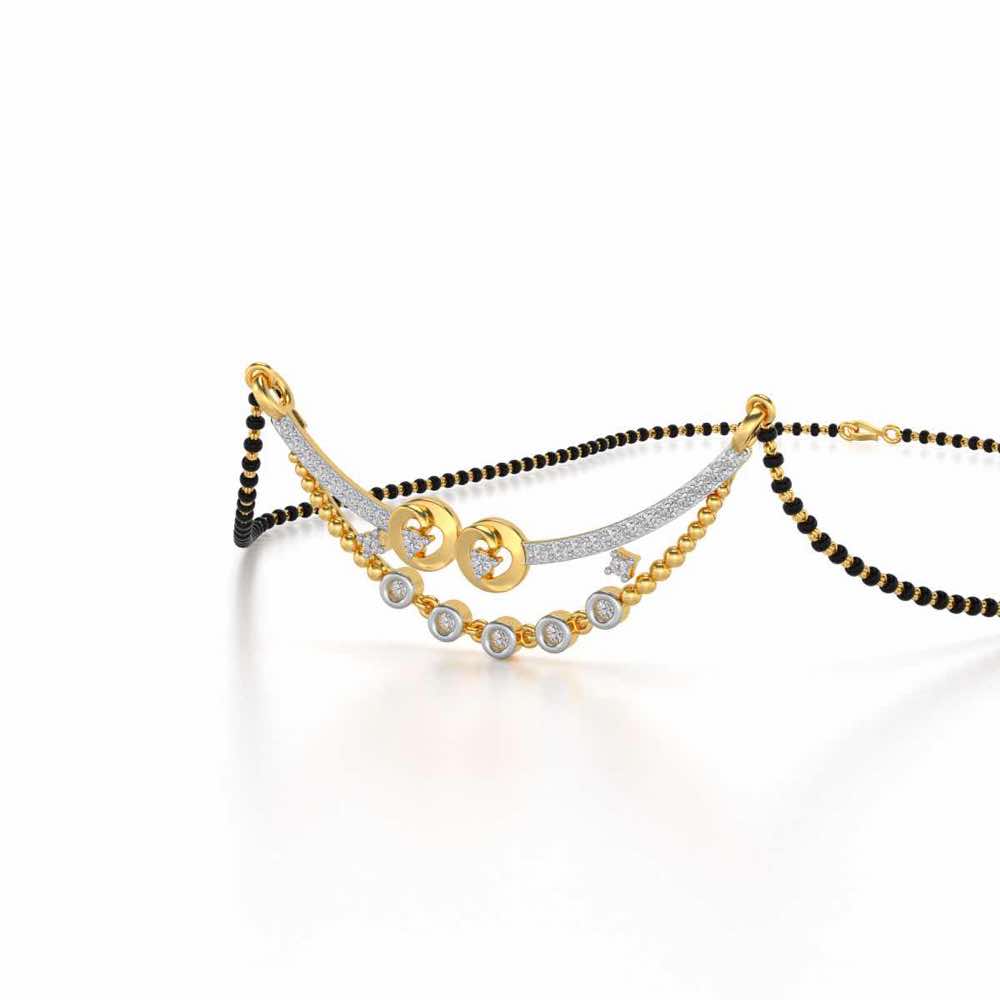 Vrindha Silver Mangalsutra - Yellow Gold - Image 2