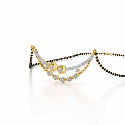 Vrindha Silver Mangalsutra - Yellow Gold - Image 2