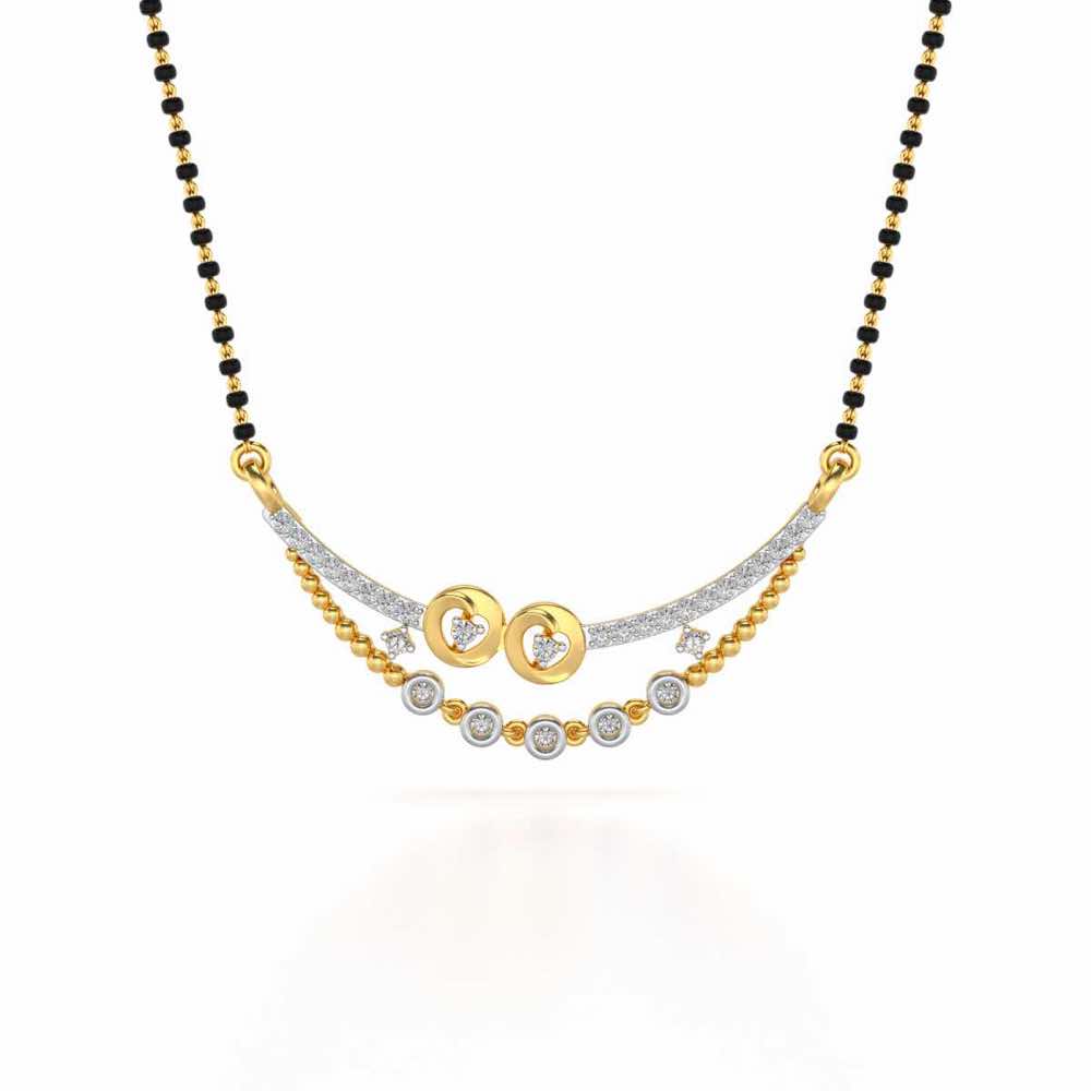 Vrindha Silver Mangalsutra - Yellow Gold - Image 3