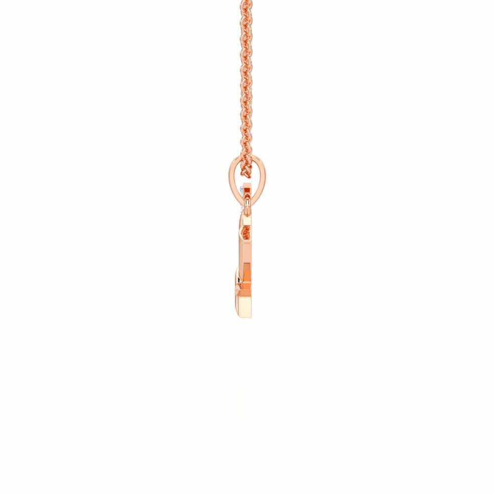 W-Glint Silver Pendant - Rose Gold - Image 3