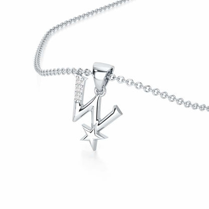 W-Glint Silver Pendant - White Gold - Image 2