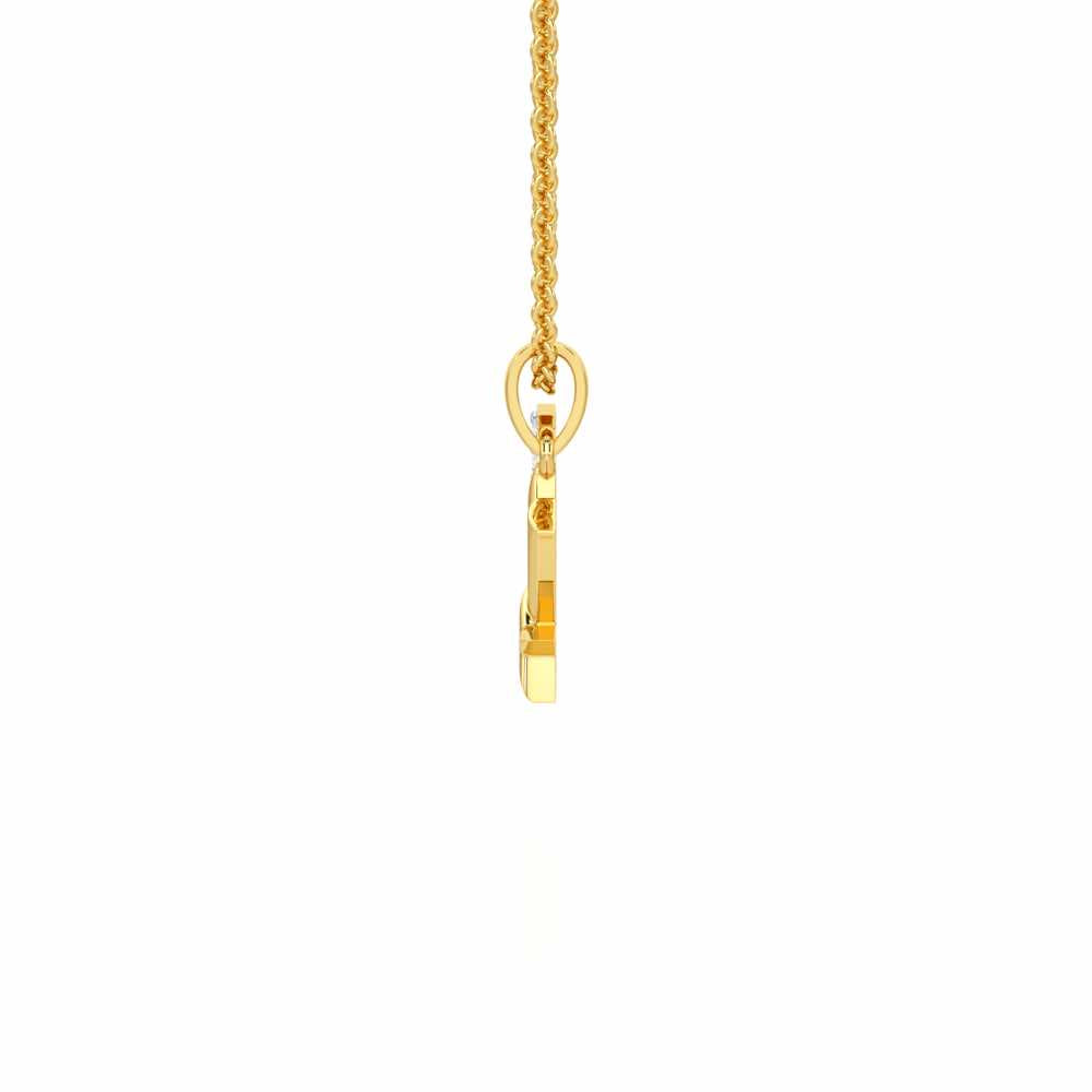 W-Glint Silver Pendant - Yellow Gold - Image 3