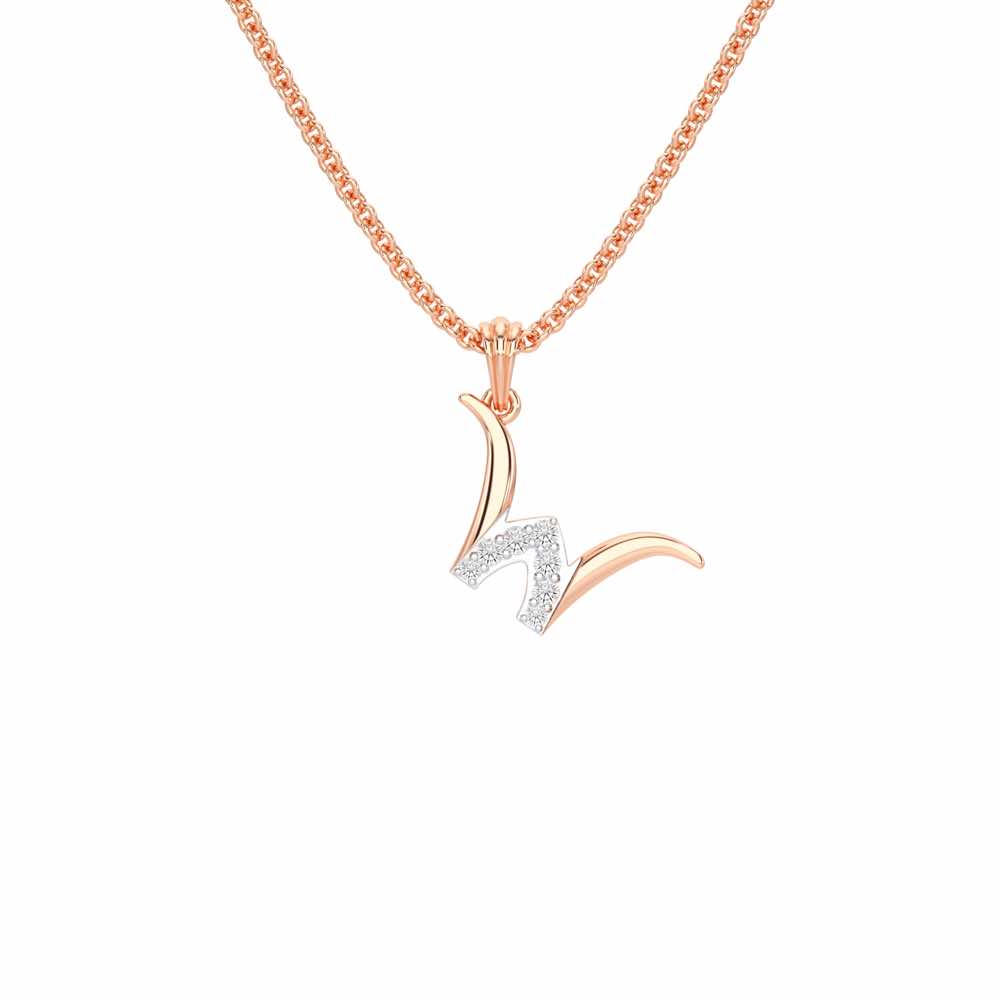 W-Luke Silver Pendant - Rose Gold - Image 1