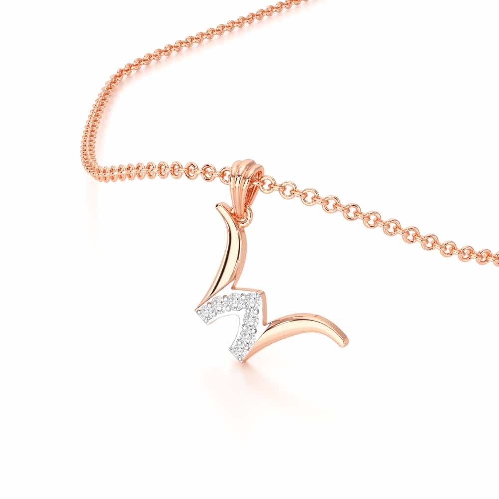 W-Luke Silver Pendant - Rose Gold - Image 2