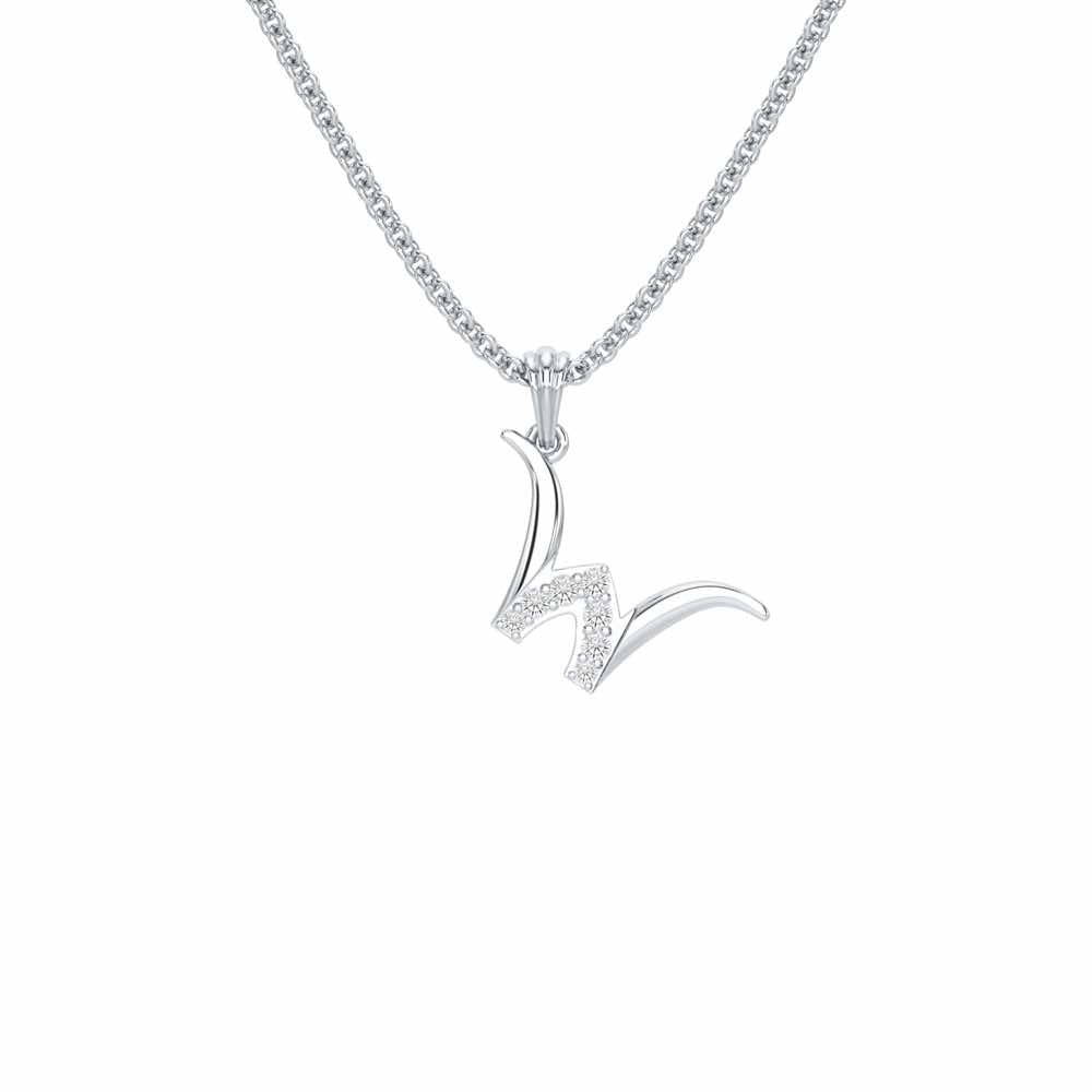 W-Luke Silver Pendant - White Gold - Image 1