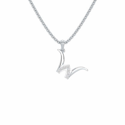 W-Luke Silver Pendant - White Gold - Image 1