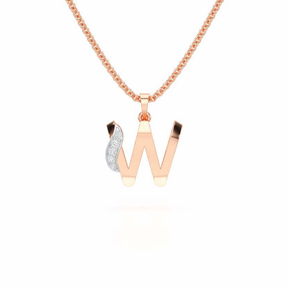 W-Spark Silver Pendant - Rose Gold - Image 1
