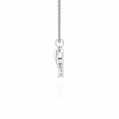 W-Spark Silver Pendant - White Gold - Image 3