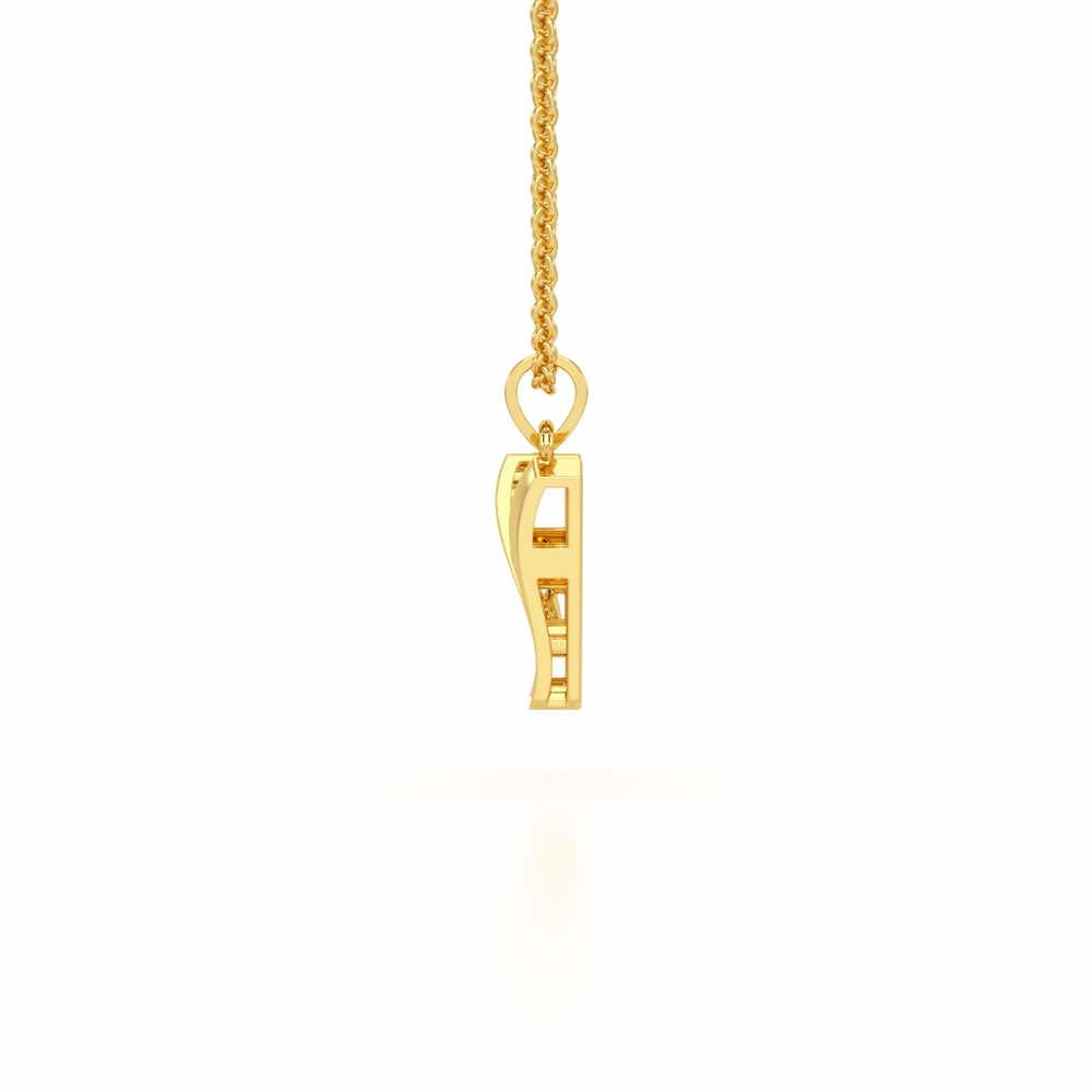 W-Spark Silver Pendant - Yellow Gold - Image 3
