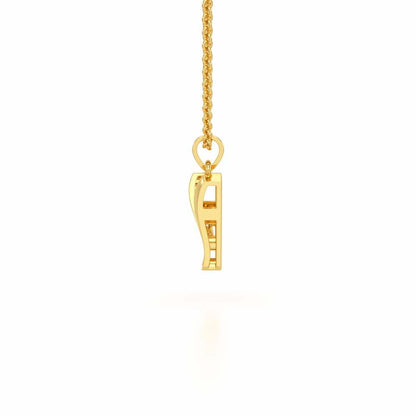 W-Spark Silver Pendant - Yellow Gold - Image 3