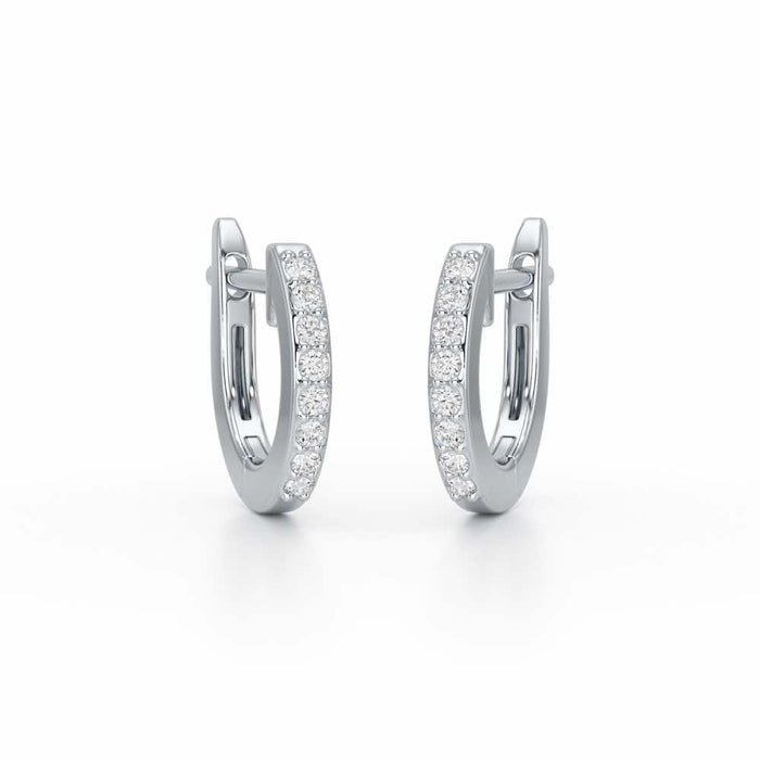 Celeste Silver Bali Earrings - White Gold - Image 1