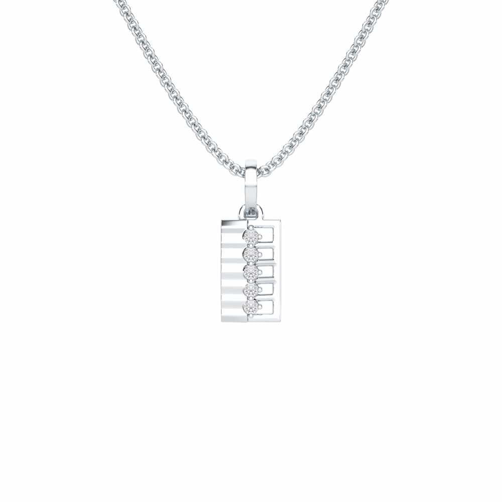 Gleam of Grace Silver Pendant - White Gold - Image 1