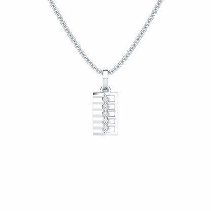 Gleam of Grace Silver Pendant - White Gold - Image 1