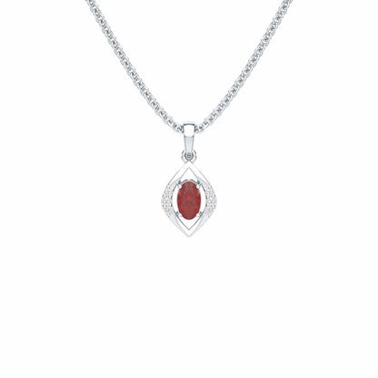 Gleam of Serenity Silver Pendant - White Gold - Image 1