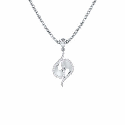 Soulful Rhythms Silver Pendant - White Gold - Image 1